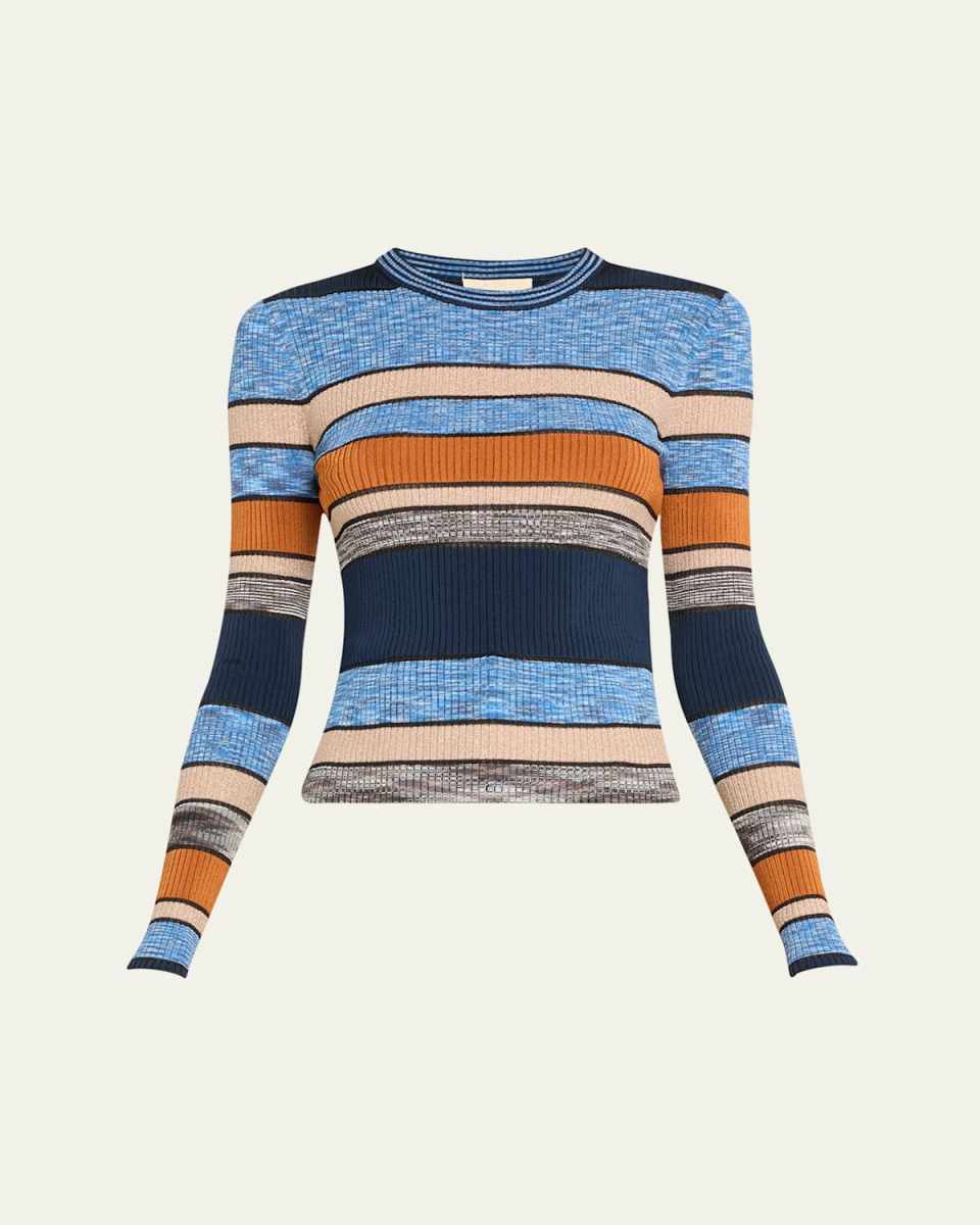 Denia Stripe Knit Top